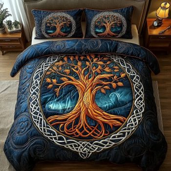 Celestial Tree 3-Piece Quilted Bedding Set