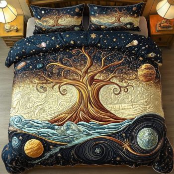 Mystic Tree Dreams 3-Piece Quilted Bedding Set